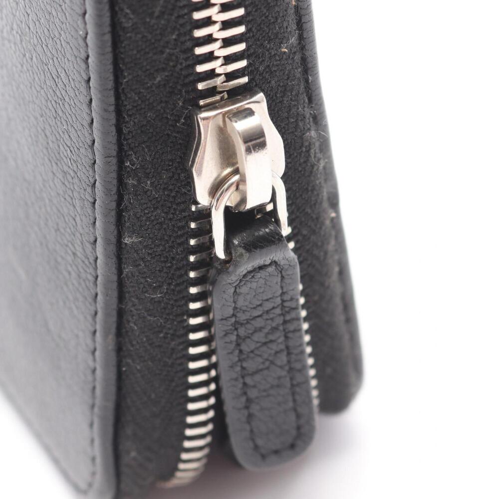 CHANEL Authentic Black Leather Logo Wallet - Picture 12 of 14